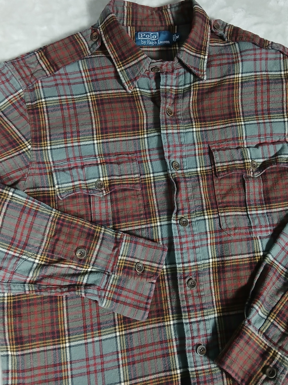 Polo Ralph Lauren Flannel Shirt M Men's Long Sleeve Plaid
